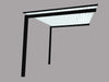 The UrbanRetreat Straight Cantilevered Pergola Kit - Black / White 3.2x2.7m
