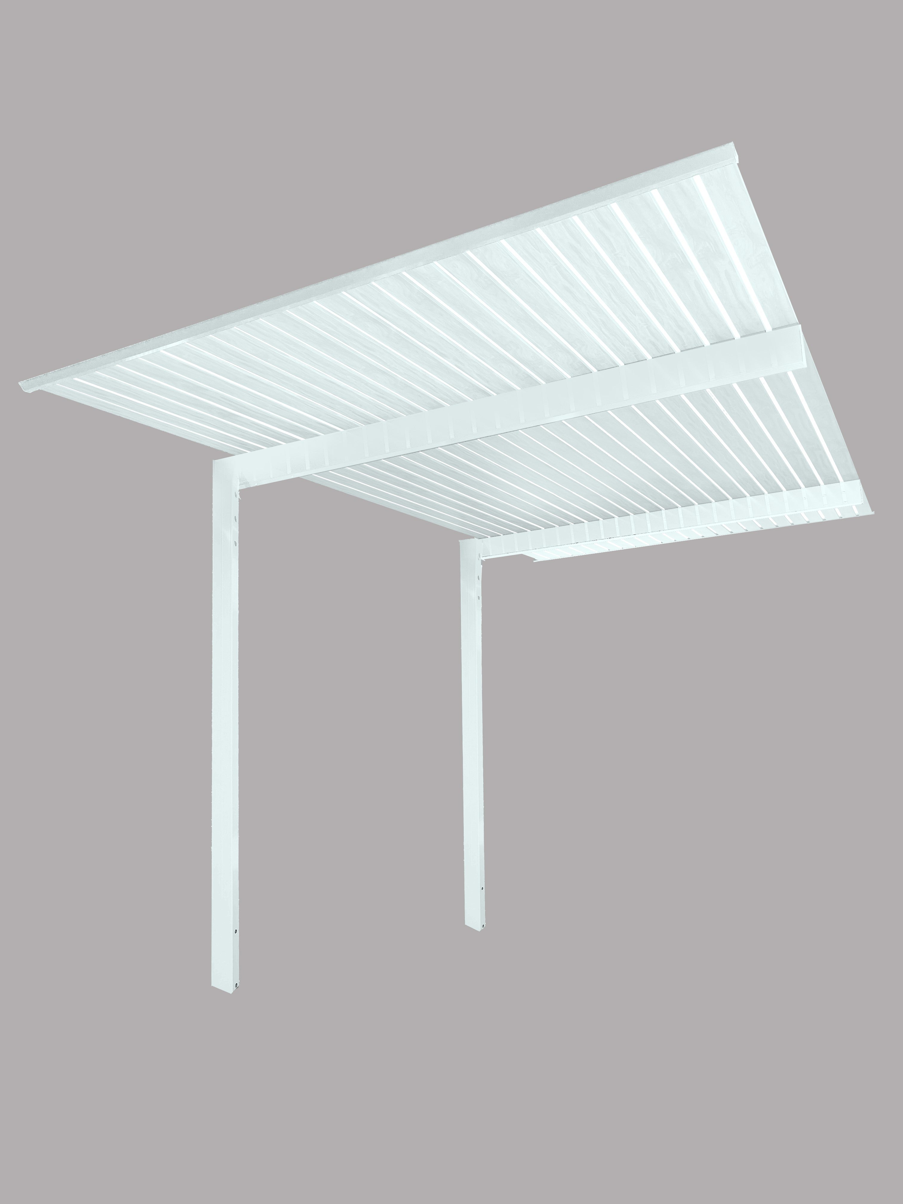 The Exclusive Cantilevered Pergola Kit - White 3.2x3m