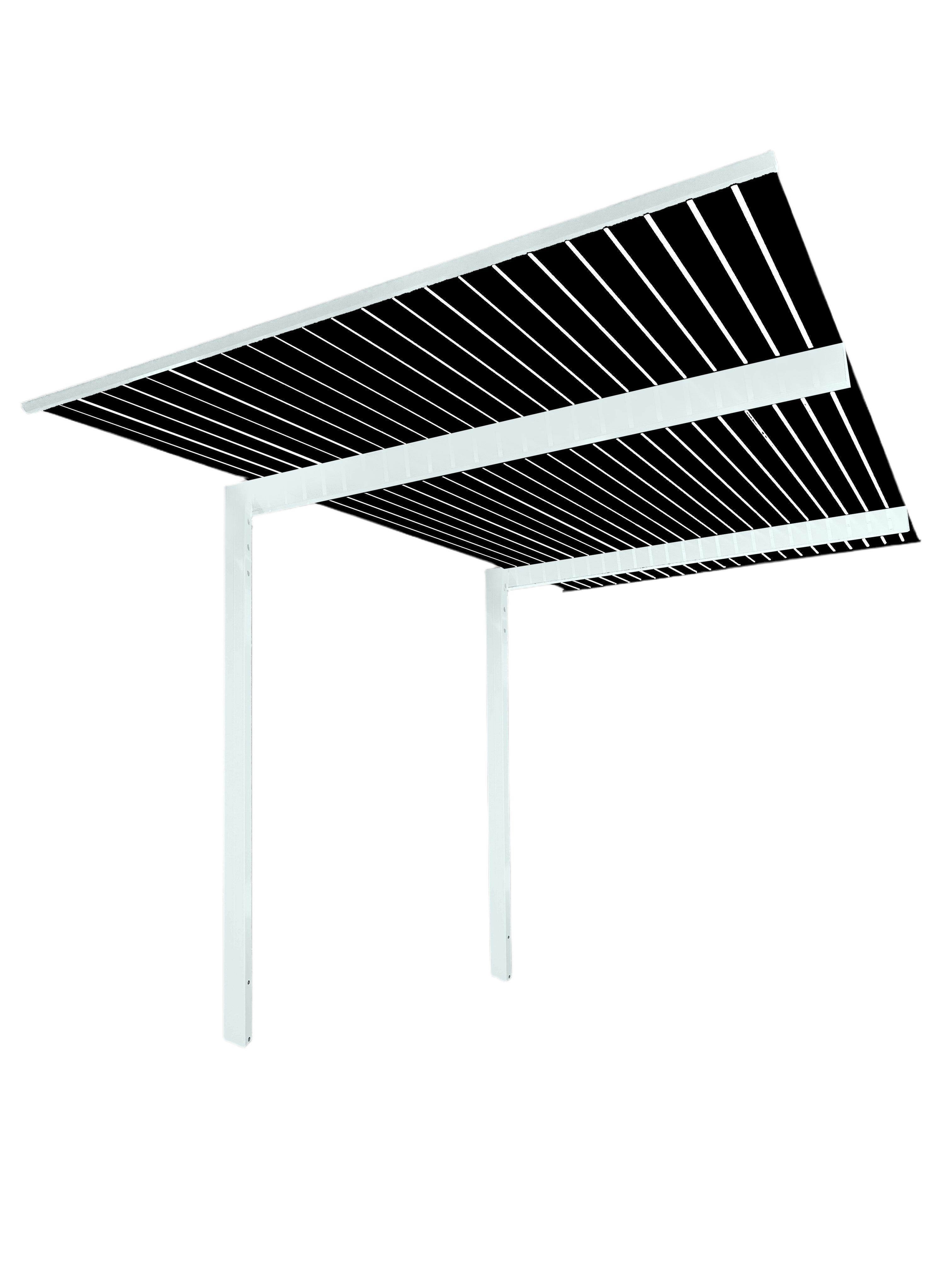 The Exclusive Cantilevered Pergola Kit - White / Custom 6.5m x 3m