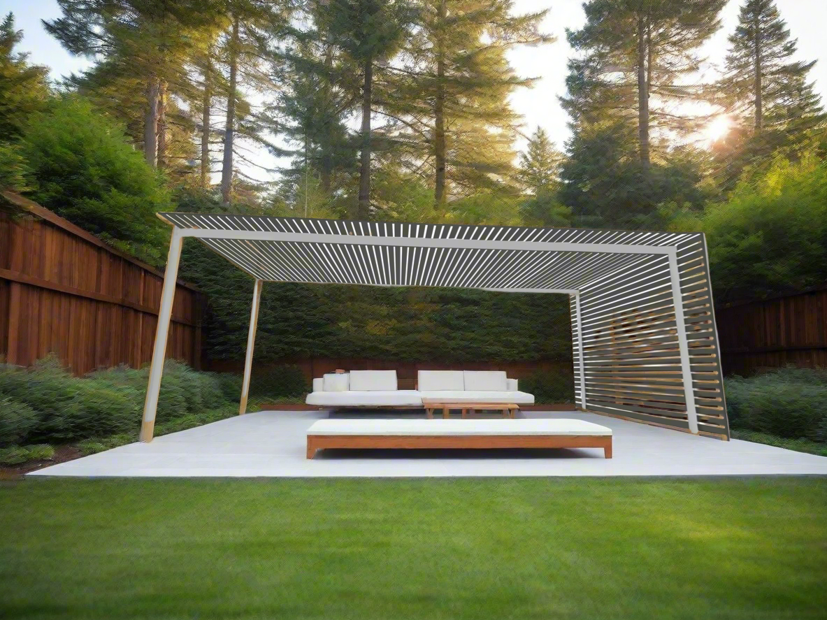 The EuroShade 4 Post Pergola Kit - Custom Colour Range 6m x 3.2m