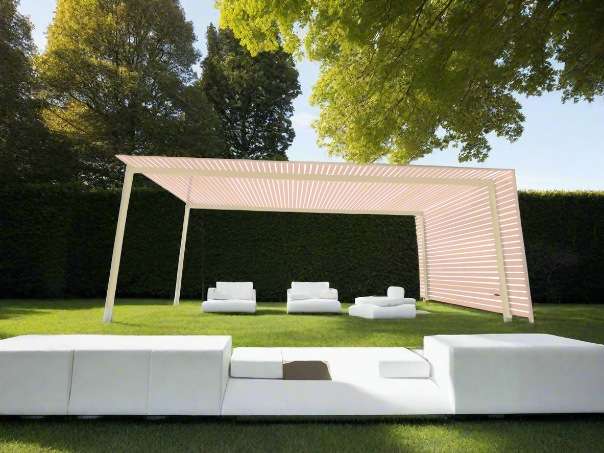 The EuroShade 4 Post Pergola Kit - Custom Colour Range 6m x 3.2m