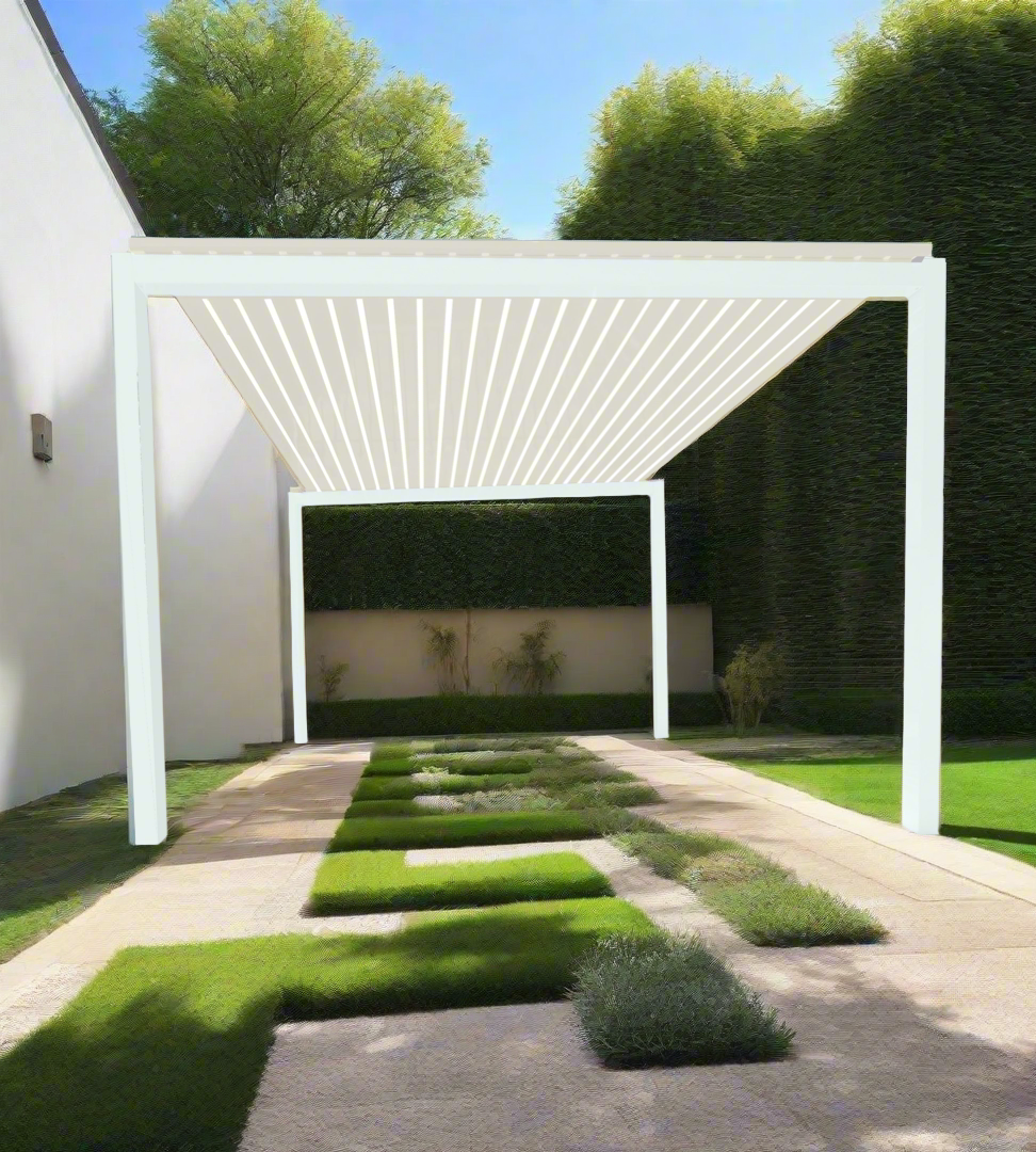 The EuroShade 4 Post Pergola Kit - Custom Colour Range 3.2m x 3.2m