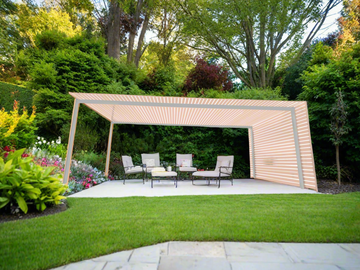 The EuroShade 4 Post Pergola Kit - Custom Colour Range 6m x 3.2m