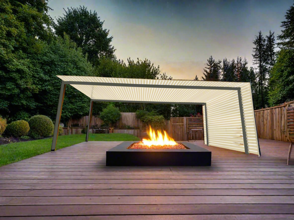 The EuroShade 4 Post Pergola Kit - Custom Colour Range 6m x 3.2m