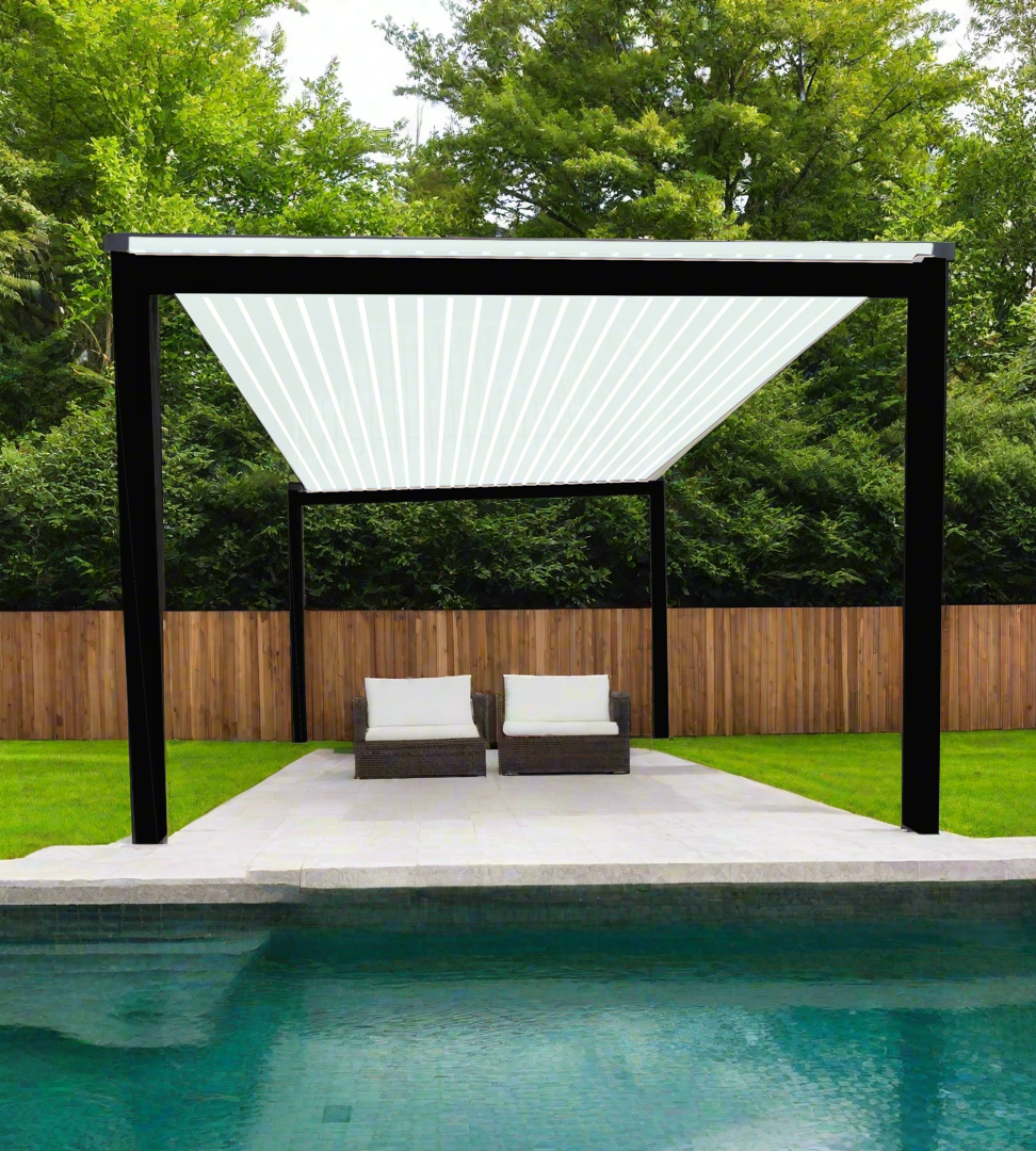 The EuroShade 4 Post Pergola Kit - Custom Colour Range 3.2m x 3.2m