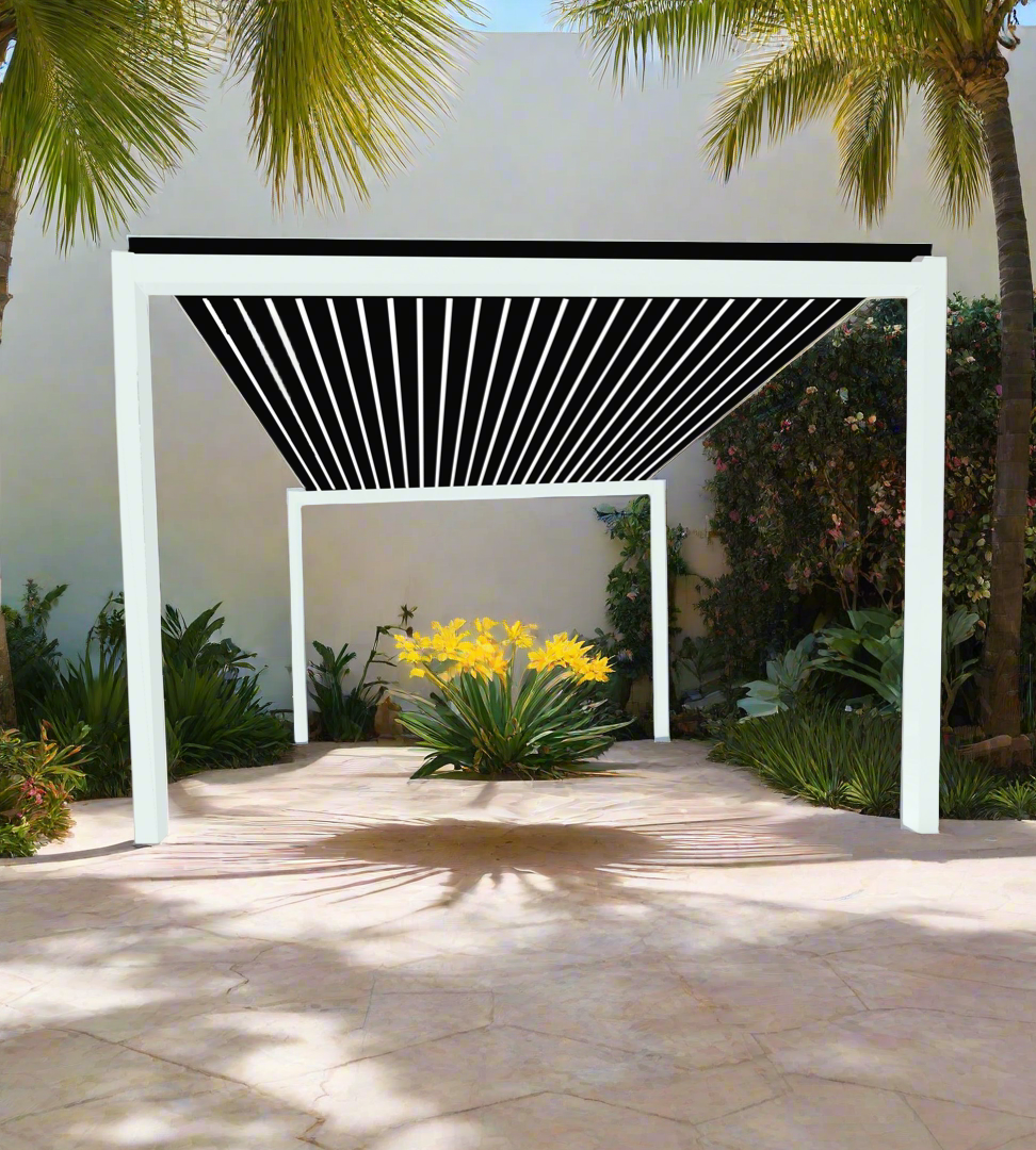 The EuroShade 4 Post Pergola Kit - Custom Colour Range 3.2m x 3.2m