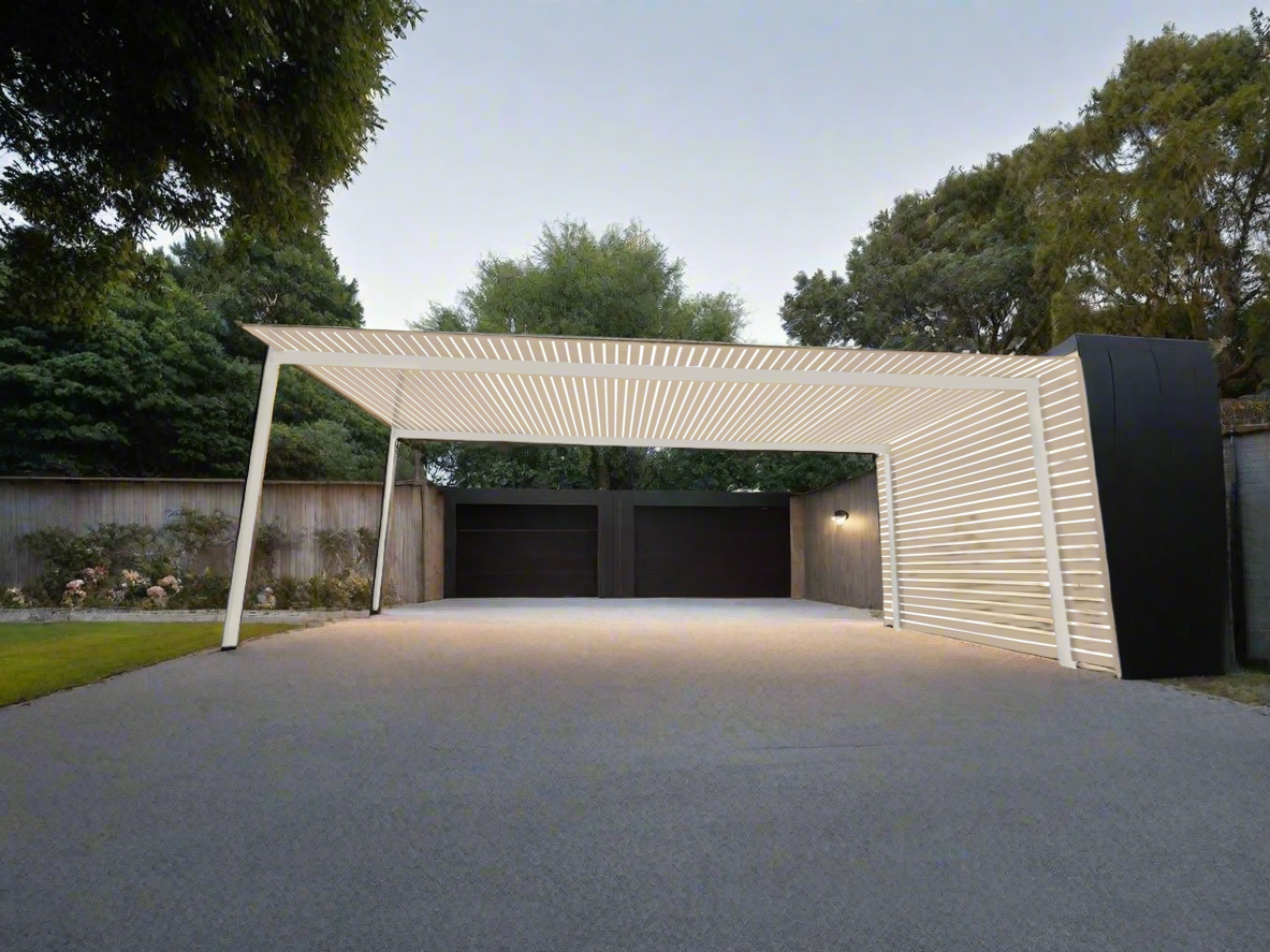 The EuroShade 4 Post Pergola Kit - Custom Colour Range 6m x 3.2m