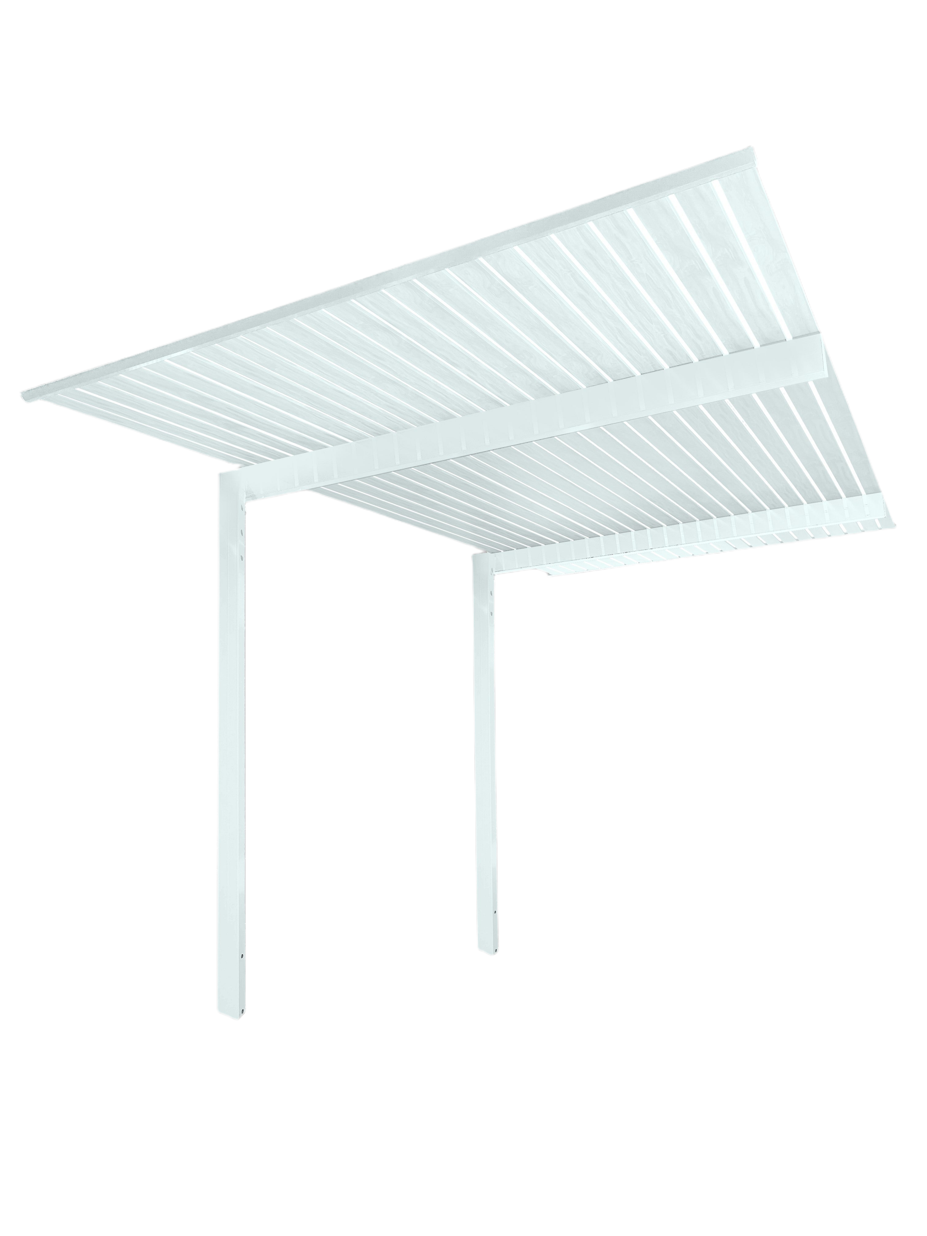 The Exclusive Cantilevered Pergola Kit - White / White 6.5m x 3m