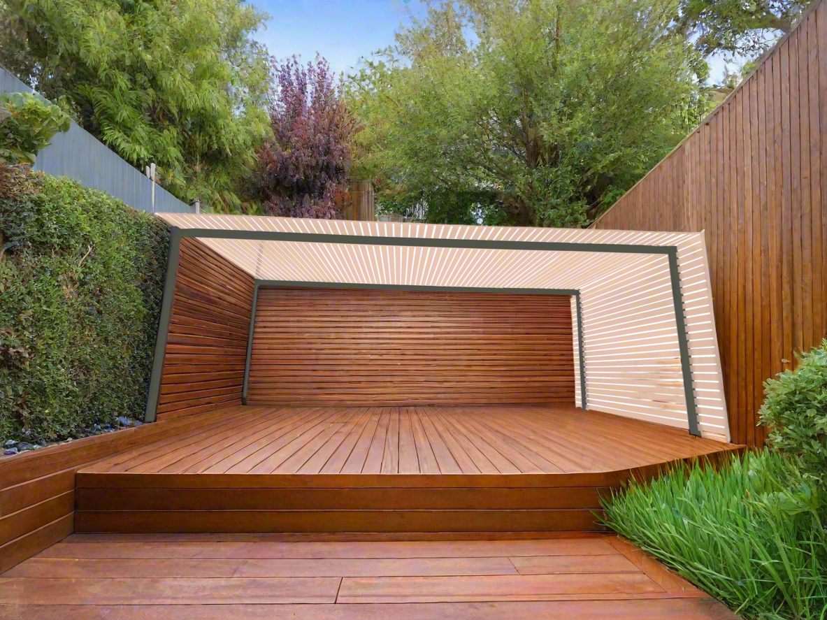 The EuroShade 4 Post Pergola Kit - Custom Colour Range 6m x 3.2m