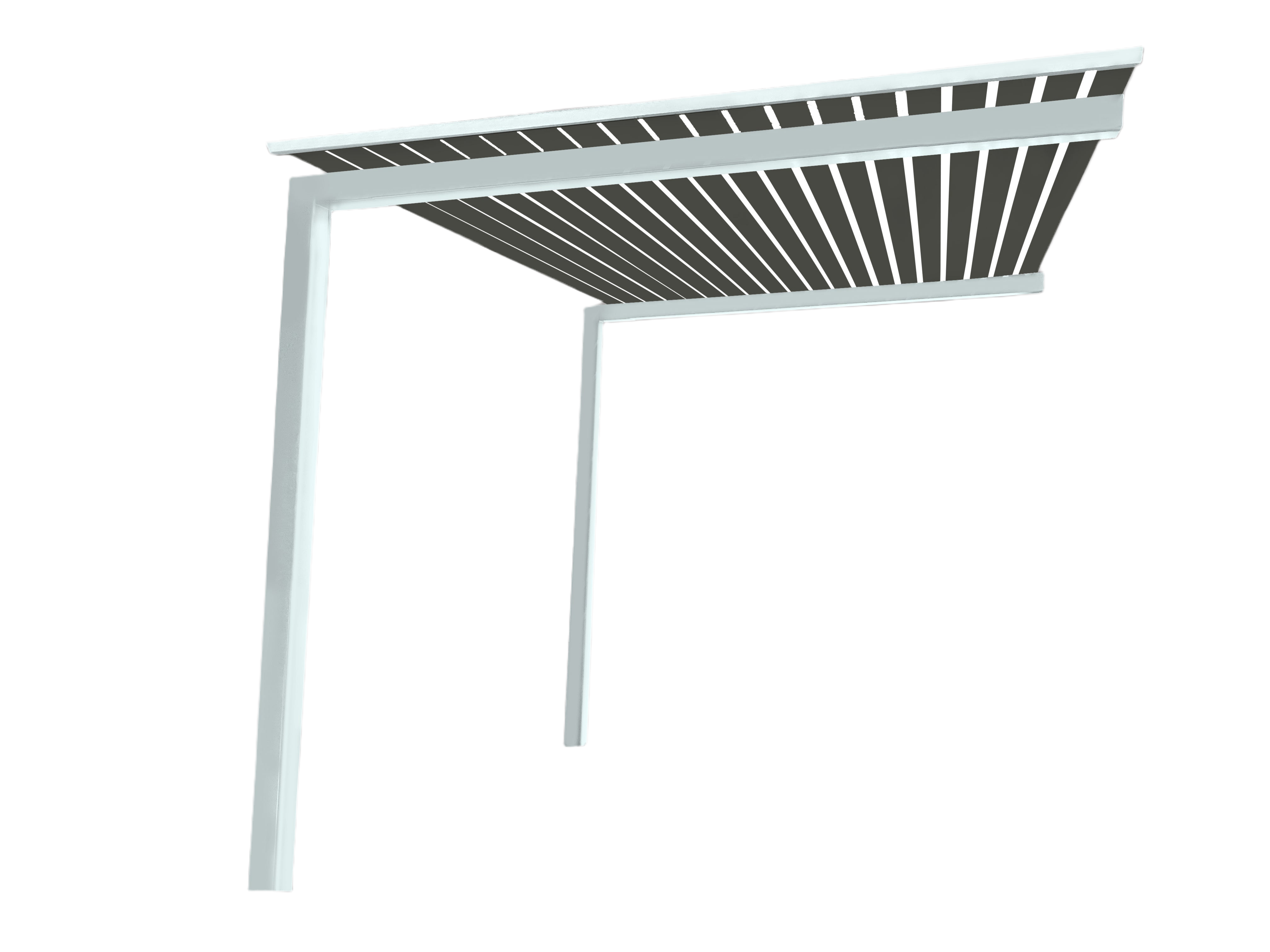 The UrbanRetreat Cantilevered Pergola Kit - White / Black 3.2m x 2.7m