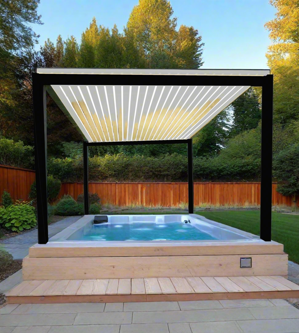 The EuroShade 4 Post Pergola Kit - Custom Colour Range 3.2m x 3.2m