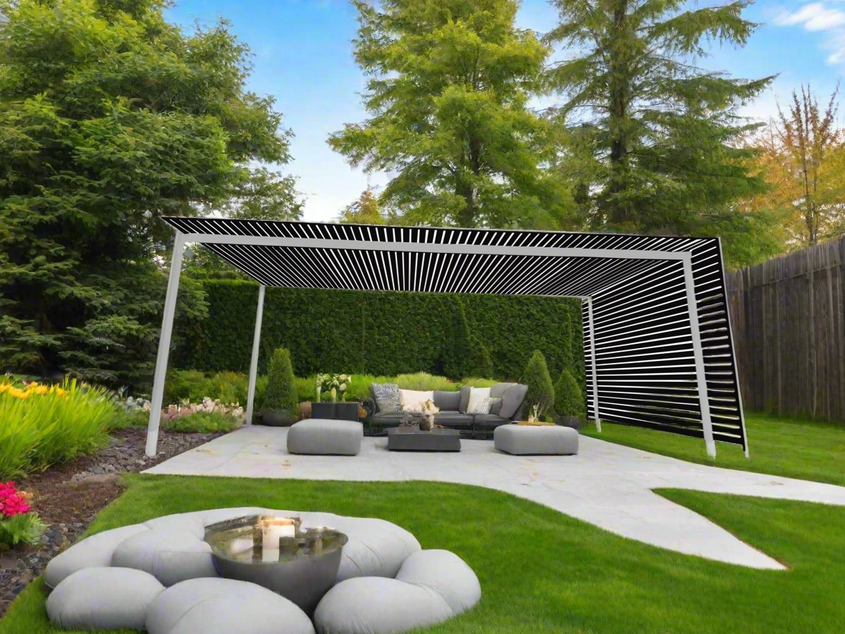 The EuroShade 4 Post Pergola Kit - Custom Colour Range 6m x 3.2m