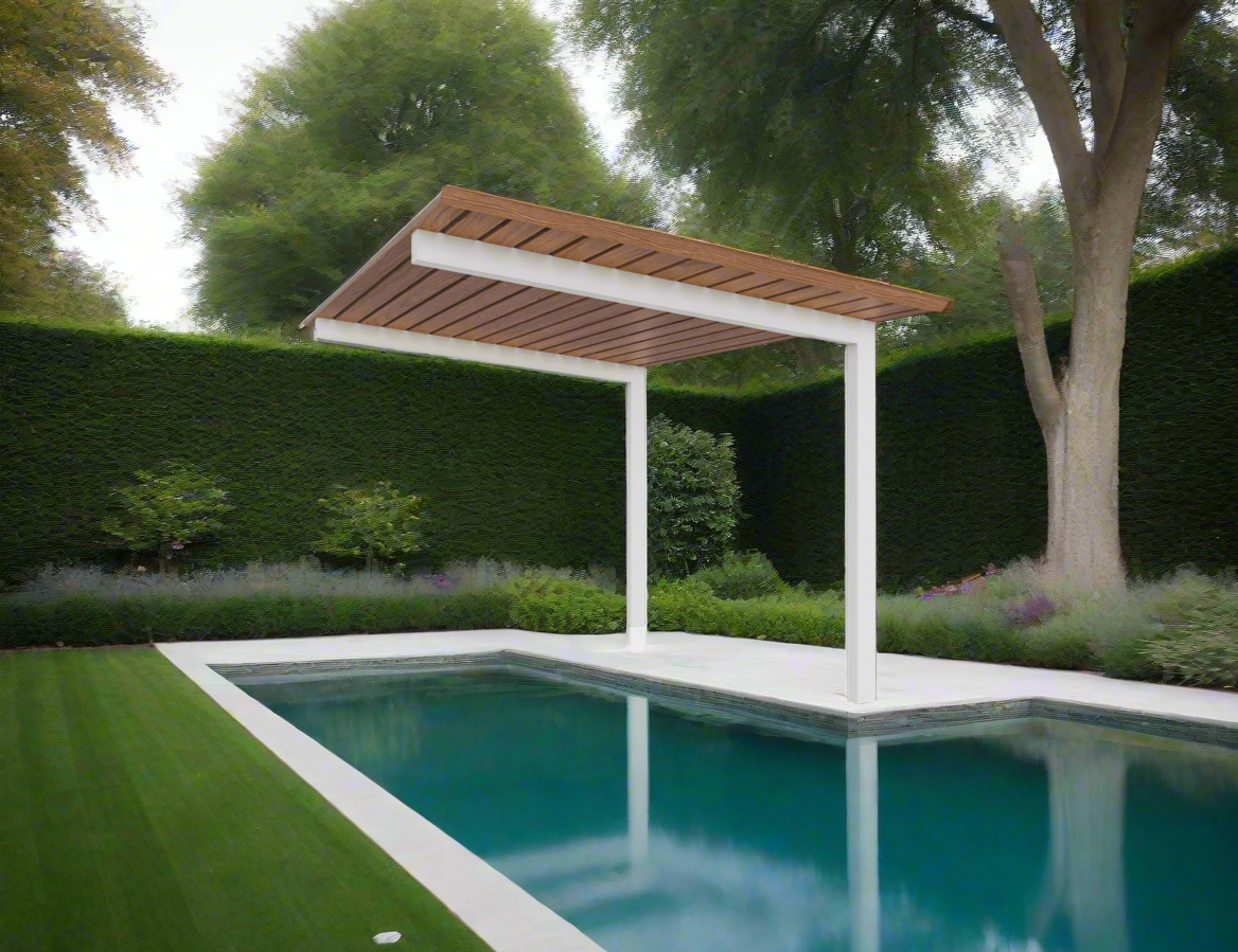 Mastershade 200 Surfmist / Timber Grain 4m x 3m