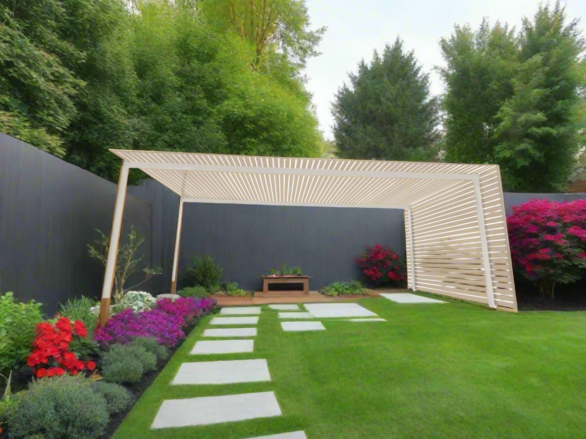 The EuroShade 4 Post Pergola Kit - Custom Colour Range 6m x 3.2m