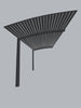 Curved Cantilever Pergola Kits - Monument Grey