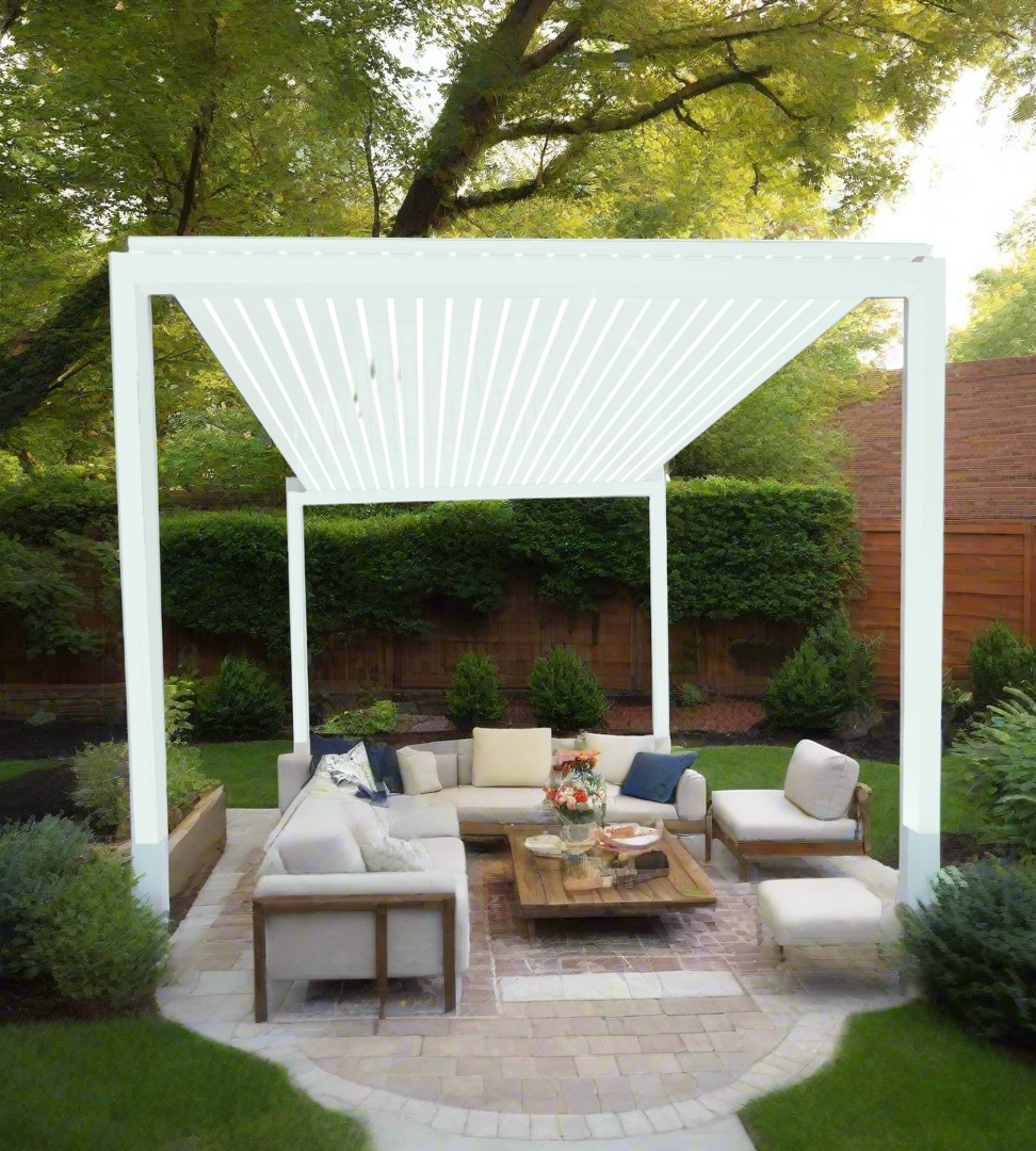 The EuroShade 4 Post Pergola Kit - Custom Colour Range 3.2m x 3.2m