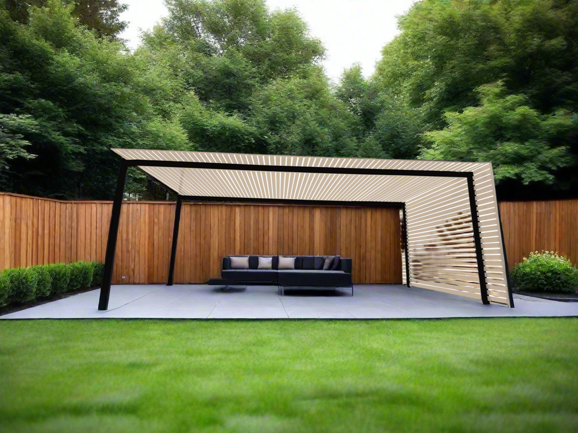 The EuroShade 4 Post Pergola Kit - Custom Colour Range 6m x 3.2m