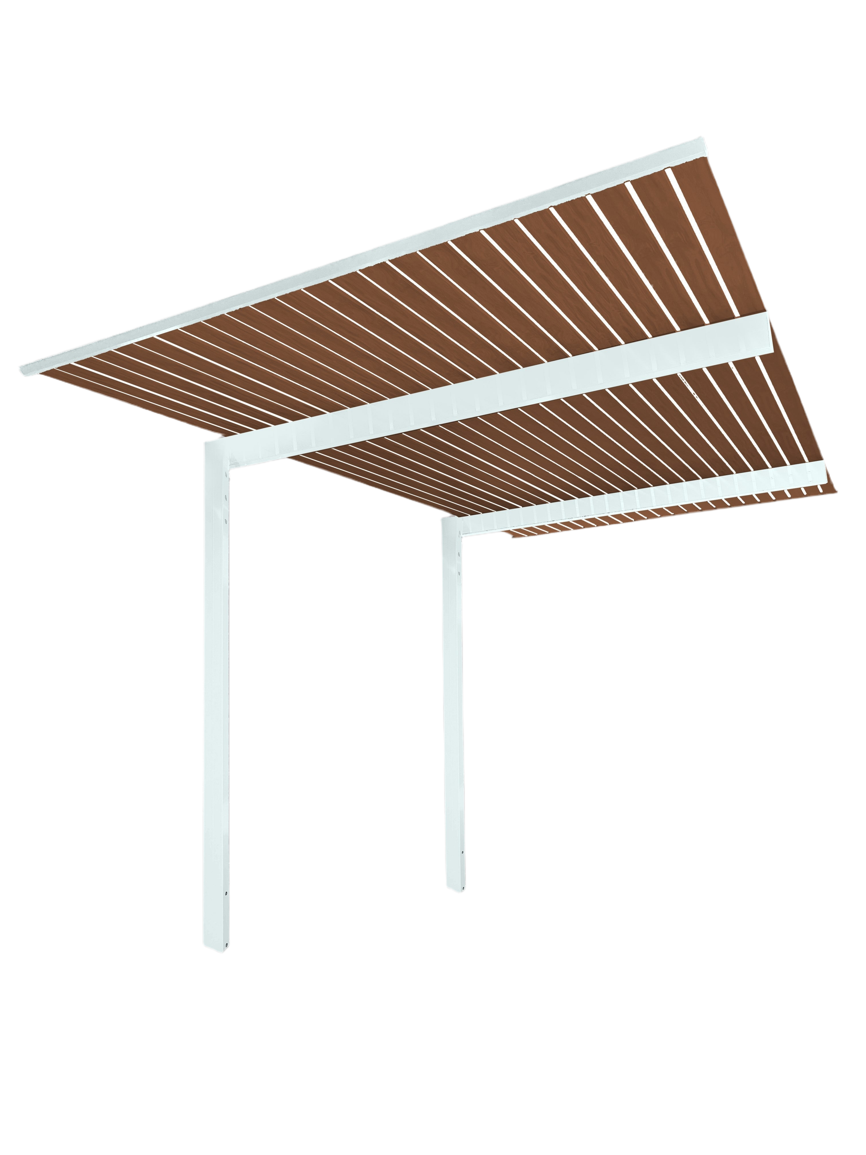 The Exclusive Cantilevered Pergola Kit - White / Custom 6.5m x 3m