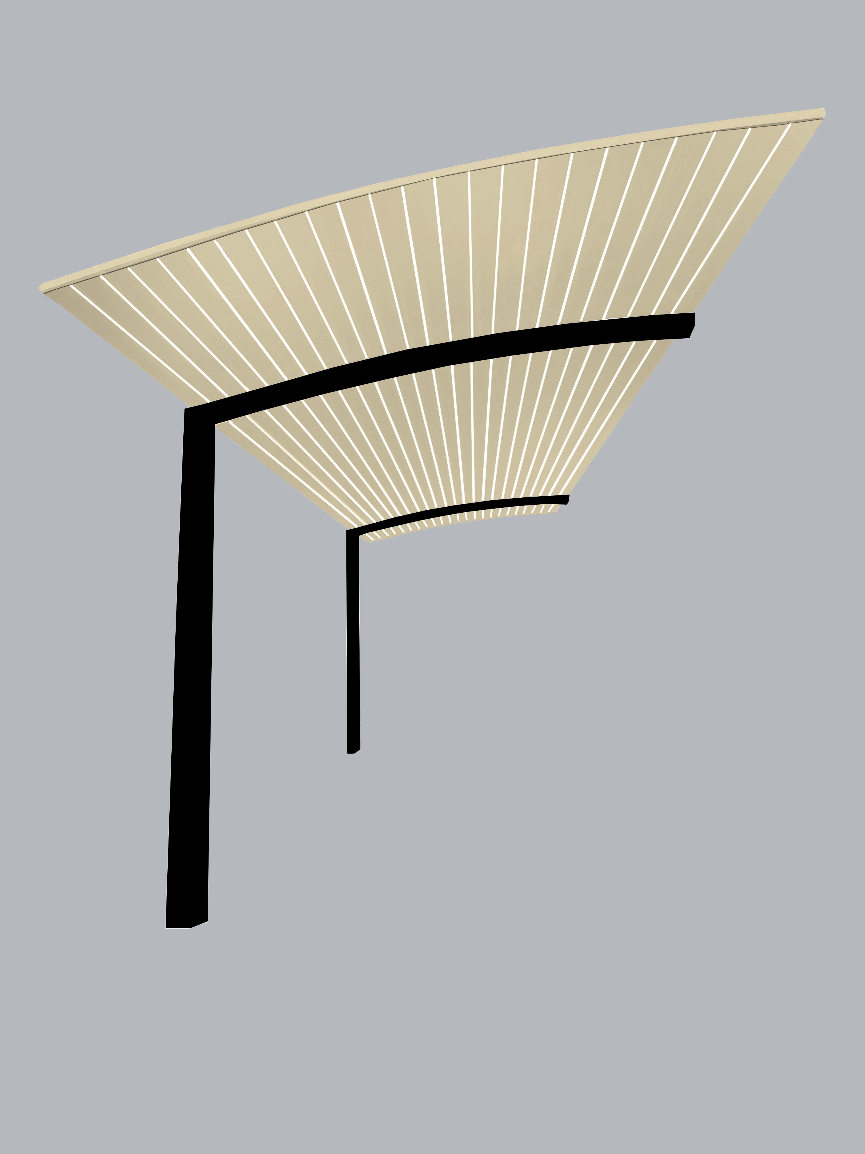 Curved Cantilever Pergola Kits - Custom Colour-Quality Home Improvements1